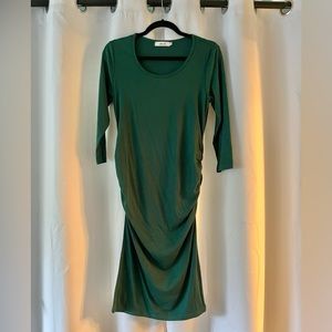 Miss Qee Maternity Green Jersey Midi Dress S